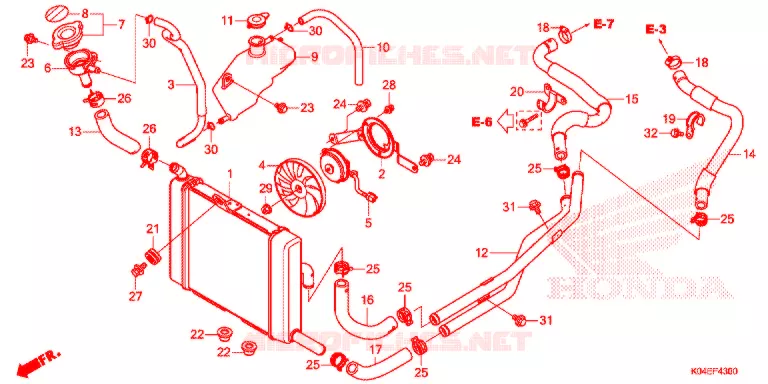 RADIATEUR Honda SCOOTER 300 FORZA 2017  NSS300H