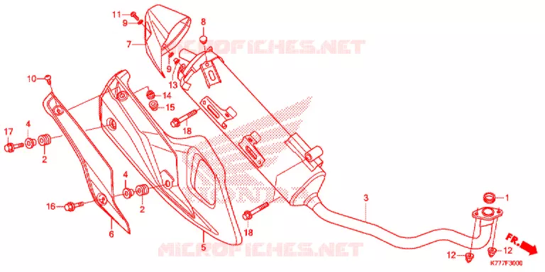 SILENCIEUX D'ECHAPPEMENT Honda SCOOTER 125 SH 2017  SH125ADH
