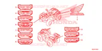 AUTOCOLLANTS pour Honda FOURTRAX 420 2X4 Electric Shift de 2017