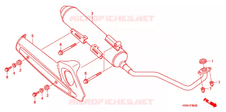 SILENCIEUX D'ECHAPPEMENT Honda SCOOTER 125 PCX 2011  WW125EX2A