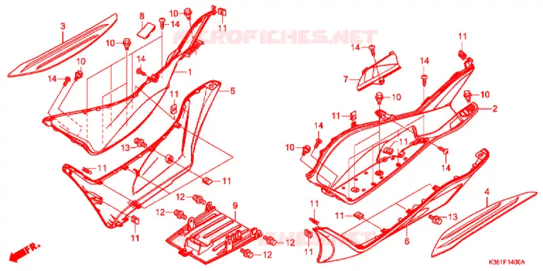 MARCHE PIEDS Honda ATV 500 FOURTRAX 2017  TRX500FM6H
