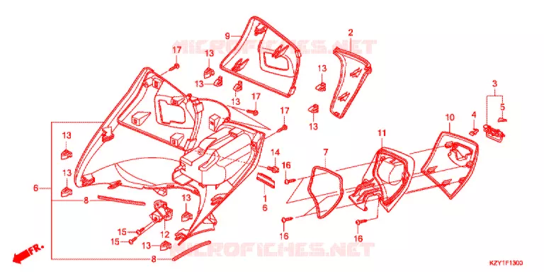 PROTEGE JAMBES Honda SCOOTER 150 PCX 2012  WW150C