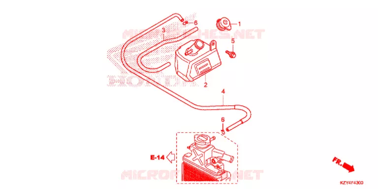 VASE D'EXPANSION Honda SCOOTER 150 PCX 2013  WW150D