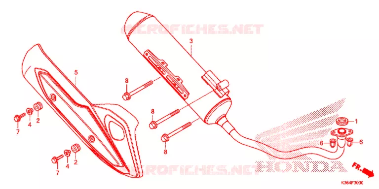 SILENCIEUX D'ECHAPPEMENT Honda SCOOTER 150 PCX 2015  WW150F