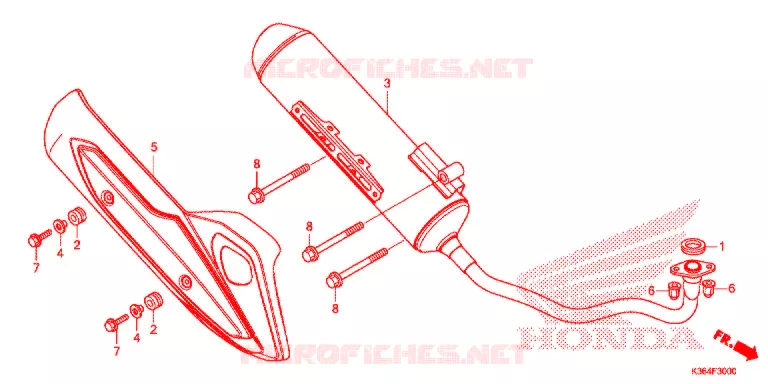 SILENCIEUX D'ECHAPPEMENT Honda SCOOTER 150 PCX 2016  WW150G