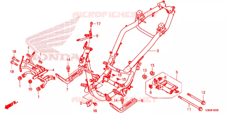 CADRE Honda SCOOTER 150 PCX 2016  WW150G