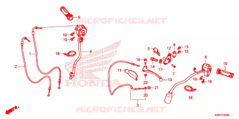 LEVIER DE GUIDON - CABLE - COMMODO Honda MOTO 125 GROM 2017  MSX125H_TH