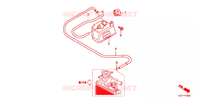 VASE D'EXPANSION Honda SCOOTER 150 PCX 2014  WW150E
