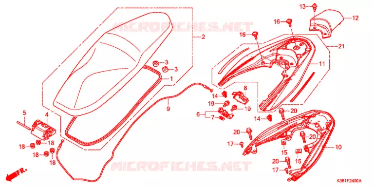 SELLE Honda SCOOTER 150 PCX 2017  WW150J