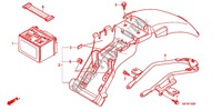 GARDE BOUE ARRIERE   BATTERIE (XZ508/9) pour Honda APE 50 DELUXE Front brake disk de 2011