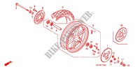 ROUE ARRIERE (XZ50/XZ1009 2J) pour Honda APE 50 DELUXE Front brake disk de 2011
