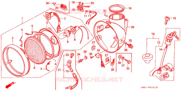 PHARE (MONKEY) Honda MOTO 50 MONKEY 1990  Z50JL_M