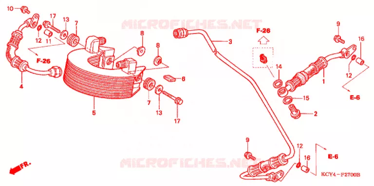 RADIATEUR D'HUILE Honda MOTO 400 XR 2003  XR400R3