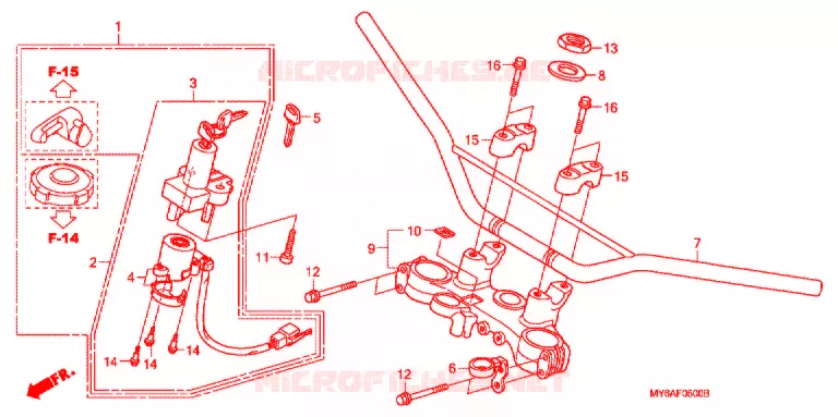 GUIDON Honda MOTO 650 XR 2003  XR650L3