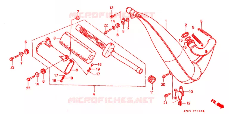 ECHAPPEMENT Honda MOTO 250 CR 1998  CR250RW