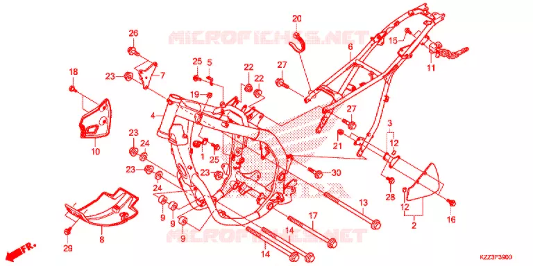CADRE Honda MOTO 250 CRF 2015  CRF250MF