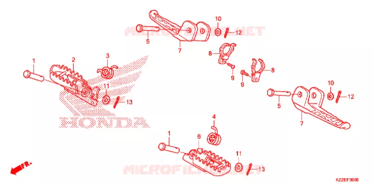 REPOSE PIED Honda MOTO 250 CRF 2018  CRF250RLAJ