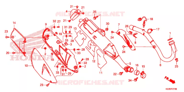 SILENCIEUX D'ECHAPPEMENT Honda MOTO 250 CRF 2019  CRF250RLAJ