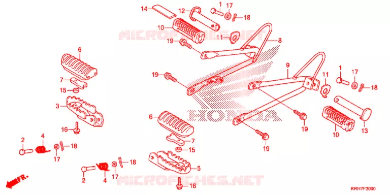 REPOSE PIED Honda MOTO 125 XR 2019  XR125LEKJ