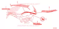 T (2ED,2RU,2TH,2U) pour Honda CROSSTOURER 1200 ABS RED de 2018