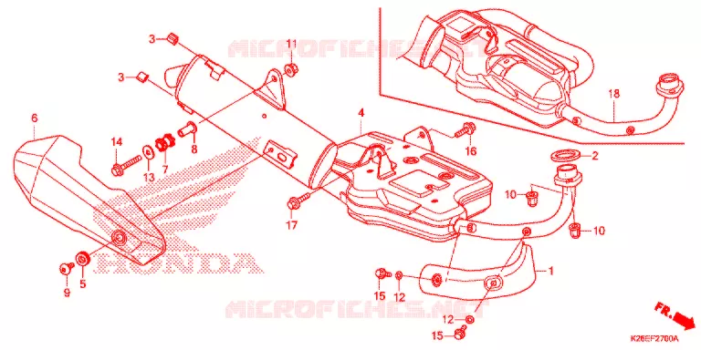 SILENCIEUX D'ECHAPPEMENT Honda MOTO 125 MSX 2017  MSX125H_TH