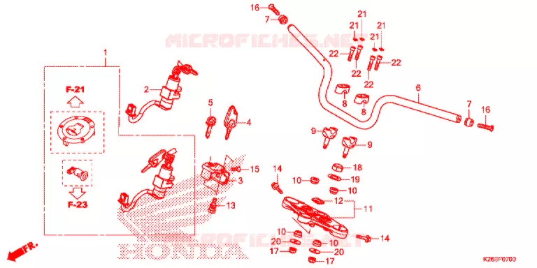 GUIDON Honda MOTO 125 MSX 2018  MSX125H