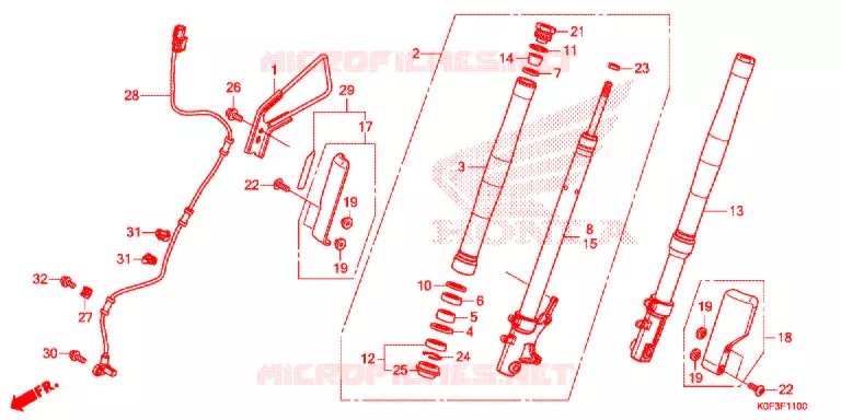 FOURCHE Honda MOTO 125 MONKEY 2021  Z125MAK