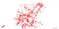 CADRE pour Honda CB 650 F ABS RED de 2018