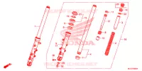 FOURCHE pour Honda CB 650 F ABS RED de 2018