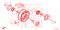 ROUE ARRIERE pour Honda CB 650 F ABS RED de 2018