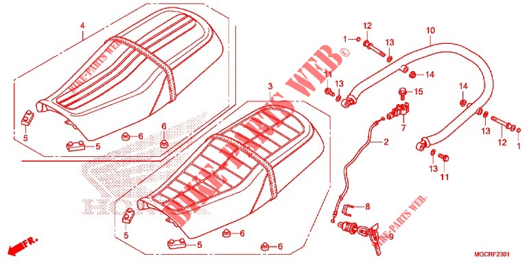 SELLE (CB1100CA/CAD/NA/NAD) pour Honda CB 1100 EX de 2018