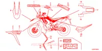 AUTOCOLLANTS pour Honda CRF 250 RALLYE LOW de 2018