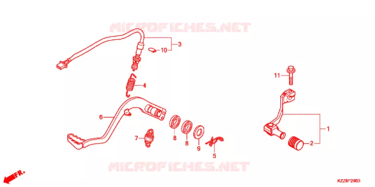 PEDALE Honda MOTO 250 CRF 2018  CRF250RDAJ