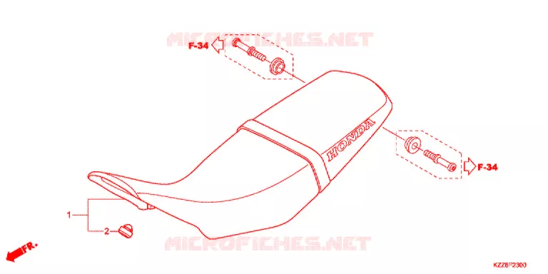 SELLE Honda MOTO 250 CRF 2018  CRF250RDAJ