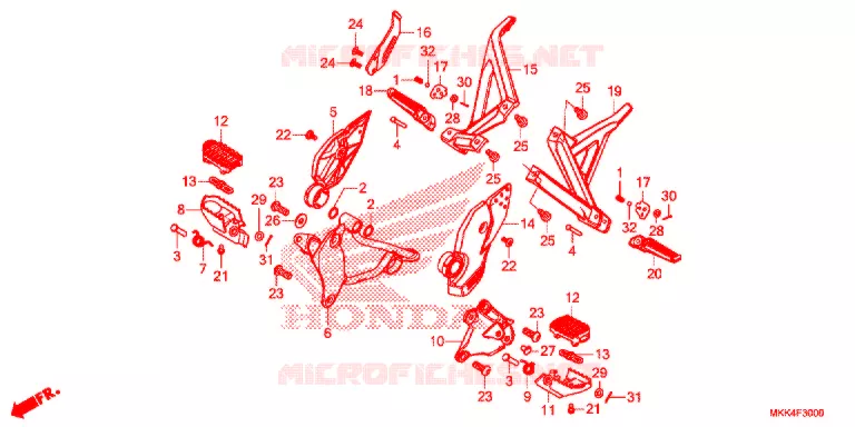 REPOSE PIED Honda MOTO 1000 AFRICA-TWIN 2018  CRF1000DJ