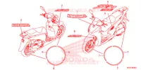 AUTOCOLLANTS pour Honda SH 300 I ABS -ED- de 2018