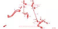 PEDALE pour Honda AFRICA TWIN CRF 1000 DCT RED de 2016