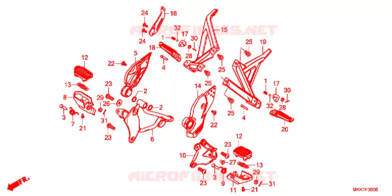 REPOSE PIED Honda MOTO 1000 AFRICA-TWIN 2018  CRF1000AJ