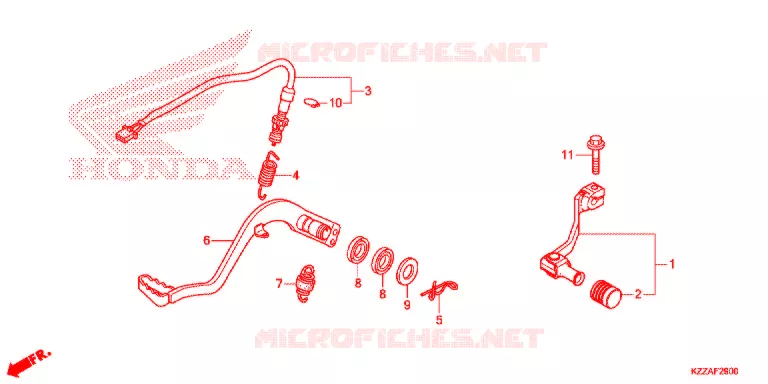 PEDALE Honda MOTO 250 CRF 2017  CRF250RLAH
