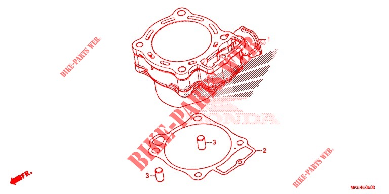 CYLINDRE pour Honda CRF 450 RX ENDURO de 2018