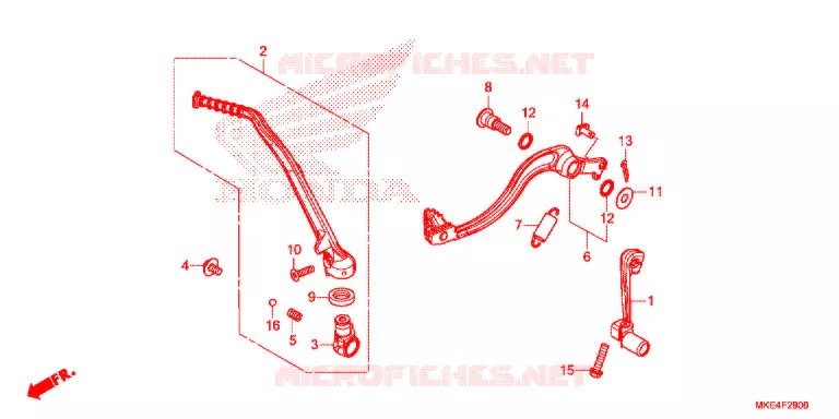 PEDALE - KICK Honda MOTO 450 CRF 2018  CRF450RXJ