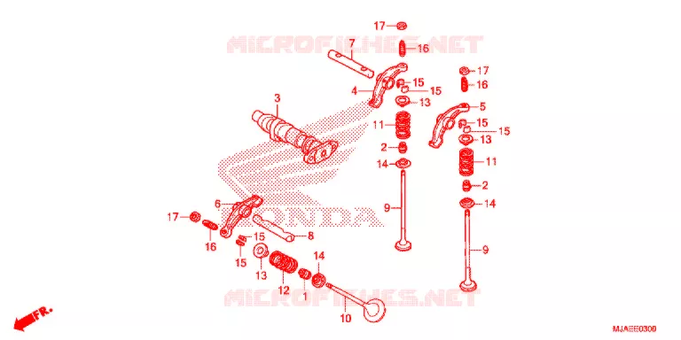 ARBRE A CAMES - SOUPAPE (AVANT) Honda MOTO 750 SHADOW 2017  VT750CSH