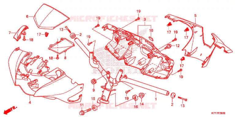 GUIDON - CARENAGE Honda SCOOTER 125 SH 2018  SH125DH