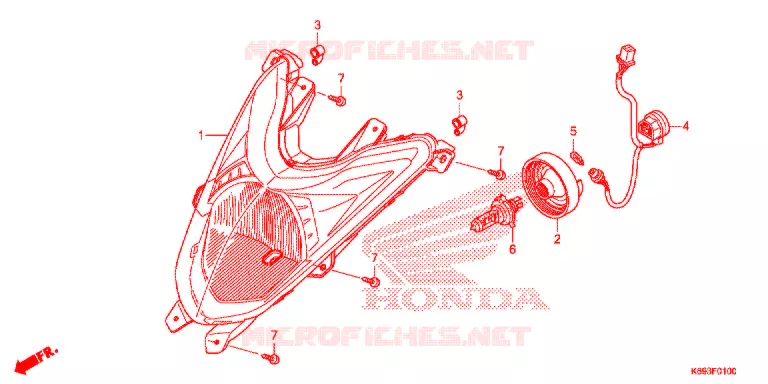 PHARE Honda SCOOTER 125 ACTIVA 2017  NSC1255WHH