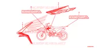 AUTOCOLLANTS pour Honda CRF 110 de 2018