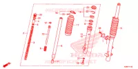 FOURCHE pour Honda CRF 125 F BIG WHEELS de 2018