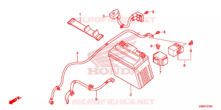 BATTERIE Honda MOTO 125 CRF 2018  CRF125FJ