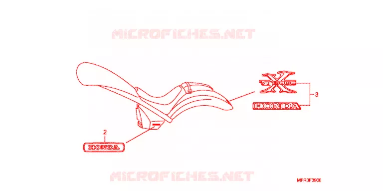 AUTOCOLLANTS Honda MOTO 1300 VT 2012  VT1300CXAA
