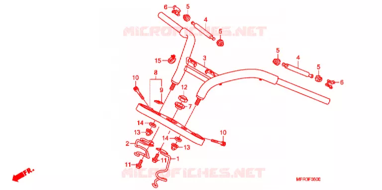 GUIDON - TE DE FOURCHE Honda MOTO 1300 VT 2012  VT1300CXAA