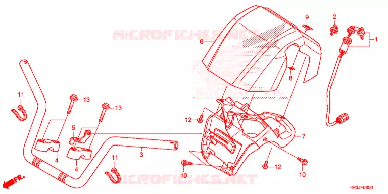 GUIDON Honda ATV 420 FOURTRAX 2018  TRX420FE1J